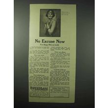 1923 Pepsodent Toothpaste Ad - No Excuse Now