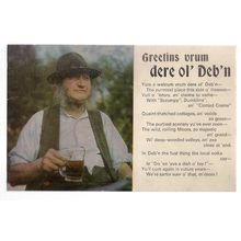 GREETINS VRUM DERE OL' DEB'N, DEVON POETRY,unused postcard by Salmon =