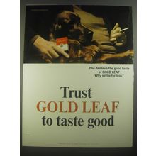 1967 Player's Gold Leaf Tobacco Ad - Trust Gold Leaf to taste good