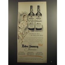 1951 Pedro Domecq Sherries Ad - The driest dry Sherry ..the richest cream sherry