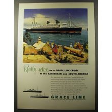 1953 Grace Line Cruise Ad