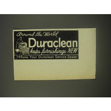 1956 Duraclean Service Ad - Around the world Duraclean keeps furnishings new