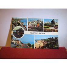 multiview, CLACTON-ON-SEA, ESSEX .used postcard Colourmaster 1980 postmark =