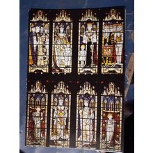 vintage postcard unused has damage to back coronation window