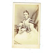 Victorian cdv photo young woman seated holding book London photographer