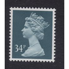 X986 34p Bluish-grey ~ Unmounted Mint GB Machin.