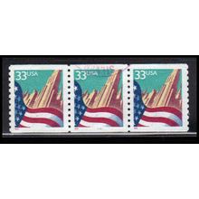 Used 3280 33c U.S. Flag Over City Very Fine PNC 1111/3 PA4052