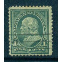 Used 279 1c Benjamin Franklin Just Clears M04234