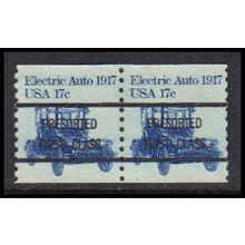 1906a 17c Electric Auto Fine MNH Dry Gum Pair PreCnx AA1102