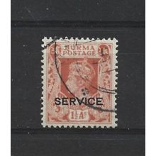 Burma.O32 1 1/2a Orange.Fine Used.Jul25b