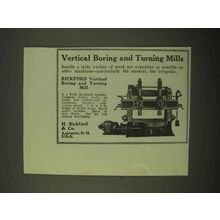 1922 H. Bickford Vertical Boring and Turning Mill Ad
