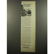 1952 National Life Insurance Company Ad - Just because of a haggle