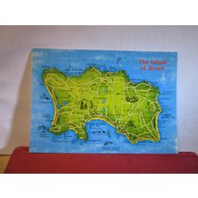 ISLAND MAP, JERSEY.. unused postcard by Jarrold =