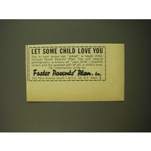 1961 Foster Parents' Plan, Inc. Ad - Let some child love you