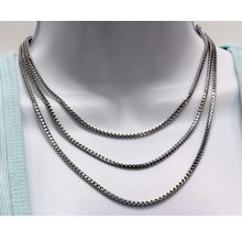 New Italian 925 Sterling Silver Franco Square Wheat Chain Necklace 3 mm Thick