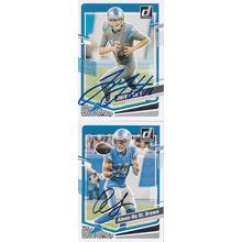 JARED GOFF & AMON-RA ST. BROWN AUTO 2023 DETROIT LIONS ALL-PRO OFFENSE PLAYERS
