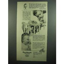 1942 Gerber's Baby Food Ad - Make Up My Mind!