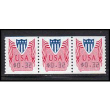 CVP33 32c Shield Very Fine MNH Strip of 3 PA5334