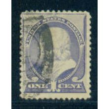 Used 212 1c Benjamin Franklin Just Clears M01327