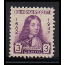 724 3c William Penn Fine MNH O3588