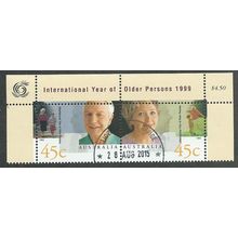 AUS 1999 SE~TE PAIR 45c 'YEAR OF THE OLDER PERSON' FINE USED (EBID40-230)