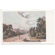 View of Rugby School from the Northampton Road Art Postcard