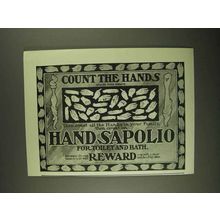 1903 Hand Sapolio Soap Ad - Count the Hands