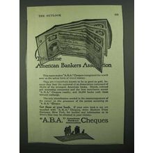 1918 A.B.A. Cheques Ad - American Bankers Association