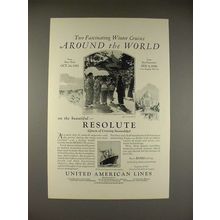 1925 United American Lines Resolute Steamship Ad!