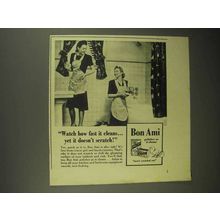 1942 Bon Ami Cleanser Ad - How Fast It Cleans
