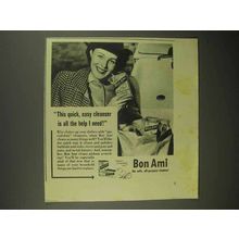 1942 Bon Ami Cleanser Ad - Quick, Easy