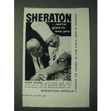 1958 Sheraton Hotels Ad - Sheraton Éwe're glad to see you