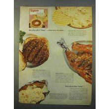 1963 Lipton Onion Soup Ad - Why Call It Soup?