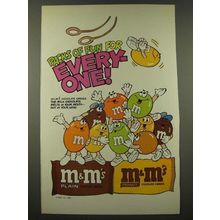 1986 M&M's Chocolate Candies Ad - Packs of Fun for Every-One - Gymnast
