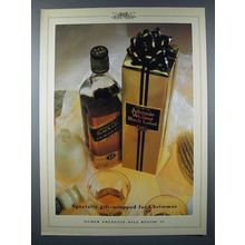 1986 Johnnie Walker Black Scotch Ad - Gift-Wrapped