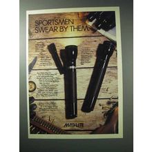 1986 Mag Lite Flash Light Ad - Sportsmen Swear By Them