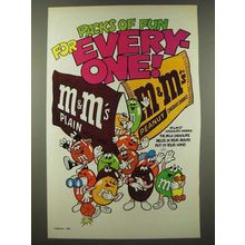 1986 M&M's Chocolate Candies Ad - Packs of Fun for Every-One