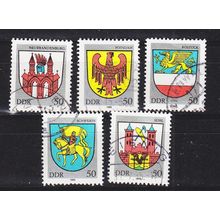 GERMANY DDR [1985] MiNr 2934-38 ( OO/used ) Wappen