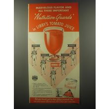 1942 Libby's Tomato Juice Ad - Marvelous flavor