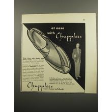 1951 Clarks Chupplees Shoes Ad - At ease with Chupplees