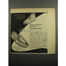 1951 Clarks Chupplees Shoes and Dessert Boot Ad - If feet could speak