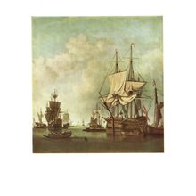 Samuel Scott A Timber Bark Fetching Her Anchor Painting Postcard