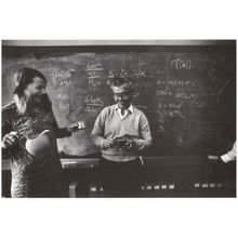 The Big Bang Theory Fred Hoyle Cambridge Blackboard Photo Postcard
