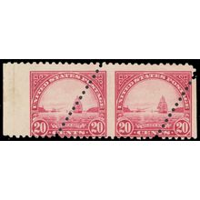 567, Mint NH 20¢ Golden Gate Diagonal Misperf Error Pair - Stuart Katz