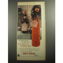 1956 Williams & Humbert Dry Sack Sherry Ad - All dressed up some place to go
