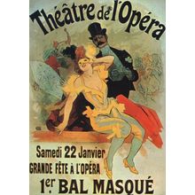 1894 French Opera Masquerade Theatre Carnival Poster Postcard