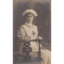 WW1 Red Cross Nurse PB Old Panel Antique Postcard