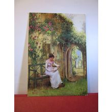 POETRY painted by William Affleck unused postcard Medici Society =