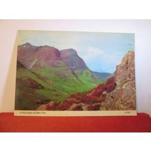 IN THE HEART OF GLEN COE, SCOTLAND used postcard 1986 pm =