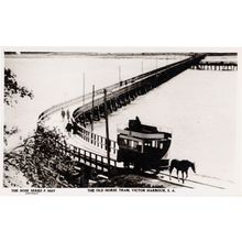Old Horse Tram Victor Harbour South Australia RPC Postcard